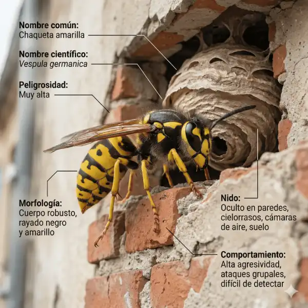 Chaqueta amarilla (Vespula germanica)
