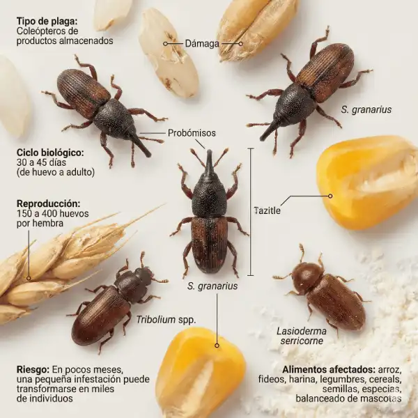 Carcoma y escarabajos en madera