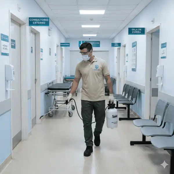 Desinfección con amonio cuaternario